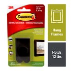 Command® Medium Picture Hanging Strips, 17201BLK-C, black