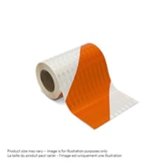 3M™ Flexible Prismatic Reflective Barricade Sheeting Orange/White