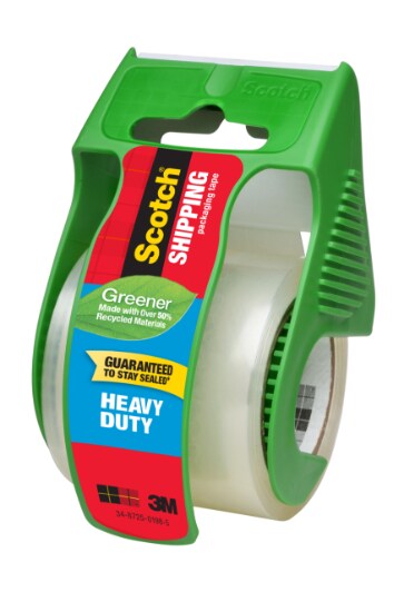 Scotch® Heavy Duty Shipping Tape, Greener, 1.5 in x 700 in (79.4y)