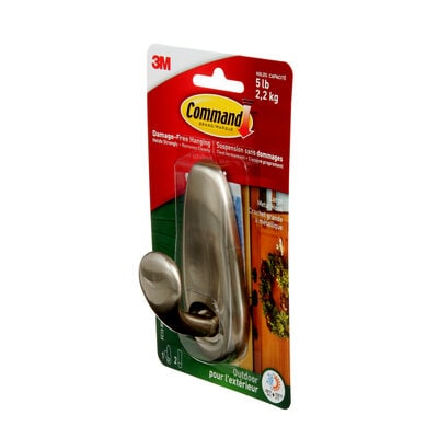 Command™ Large Forever Classic Metal Hook, FC13-BN-AWC, all-weather
