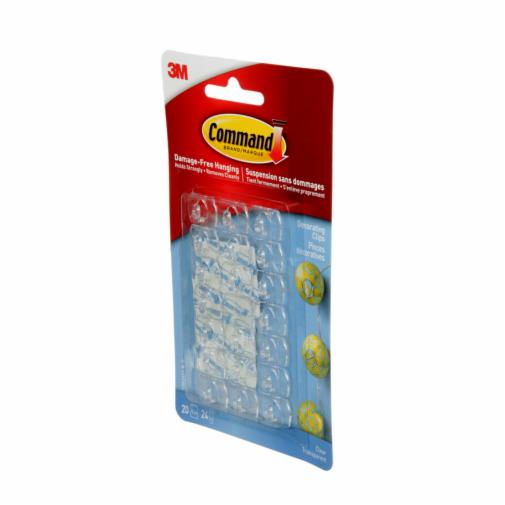 Command™ Clear Decorating Clips 17026CLR-C, 0.5 lb (225 g), 20