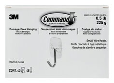 Command® Clear Small Wire Hook 17067CLR-S40NA