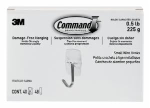 Command Clear Small Wire Hook 17067CLR-S40NA image Command Clear Small Wire Hook 17067CLR-S40NAimage