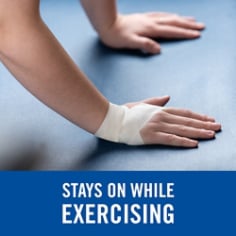 Stays on while exercising.