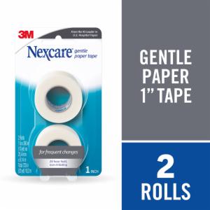 Nexcare Gentle Paper First Aid Tape, 781-2Pk-CA, 1 In X 10 Yds Carded (Carded, 2 Pk) image Nexcare Gentle Paper First Aid Tape, 781-2Pk-CA, 1 In X 10 Yds Carded (Carded, 2 Pk)image