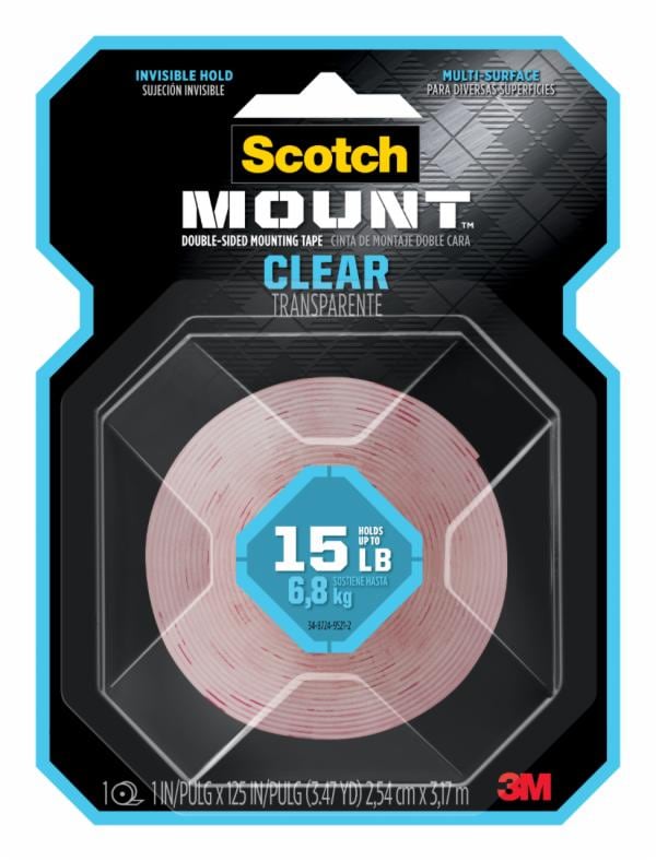 Scotch-Mount Clear Double-Sided Mounting Tape
