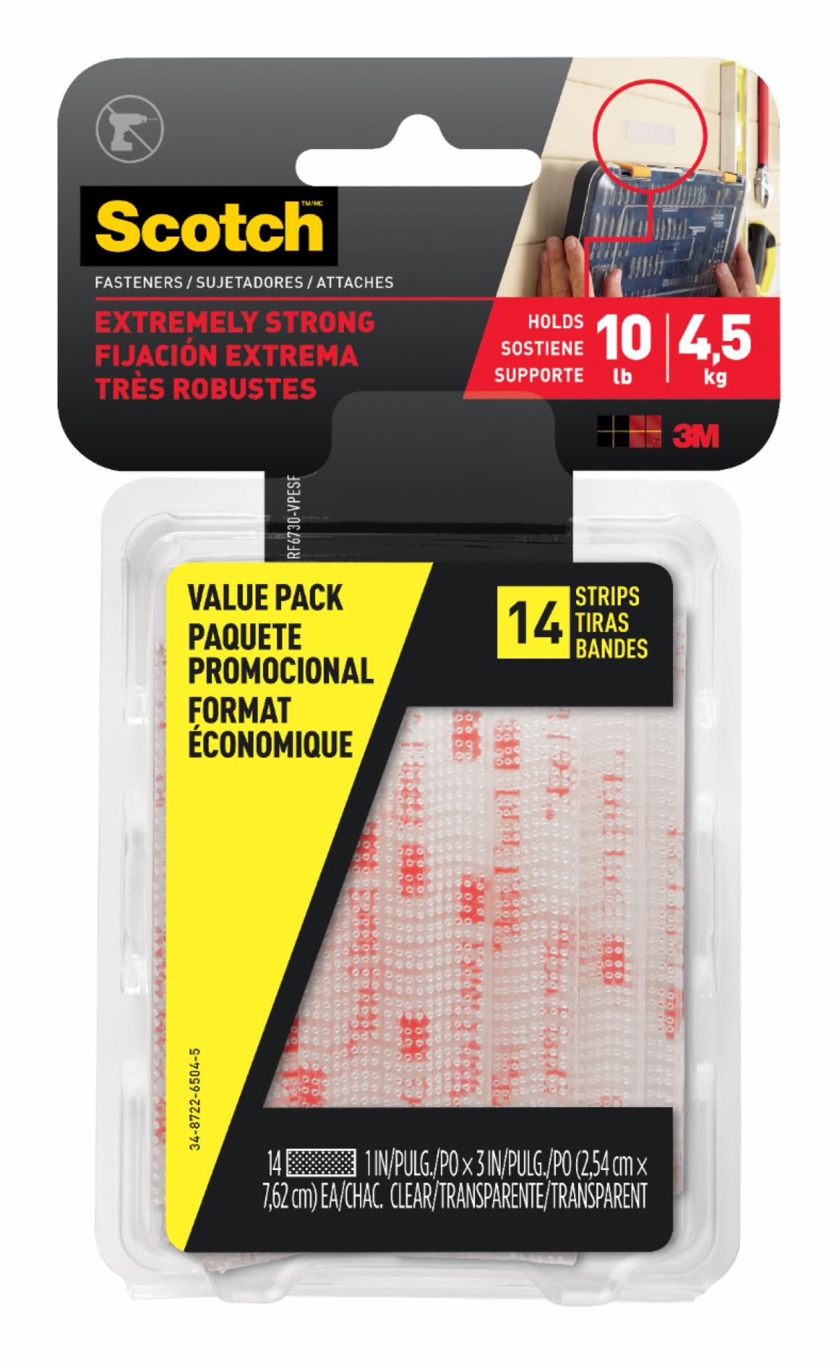 Scotch Extreme Fastener Mounting Strips Value Pack RF6730-VPESF