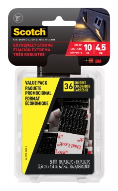 Scotch™ Extreme Fastener Mounting Squares Value Pack RFD7021-VPESF, 1 in x 1 in (25,4 mm x 25,4 mm)