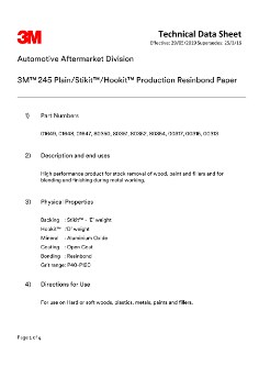 3M 245 Plain Hookit Production Resinbond Paper