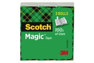 Scotch Magic Tape 810-72-3PK, 1 in x 2592 in, 3-Pack image Scotch Magic Tape 810-72-3PK, 1 in x 2592 in, 3-Packimage