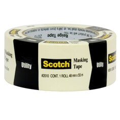 Scotch® Utility Masking Tape 2010, 48 mm x 55 m, 12 per Carton