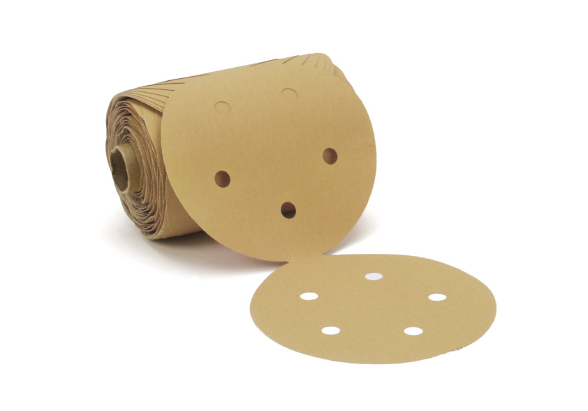 3M™ Stikit™ Gold Film Disc Roll 255L, P320, 5 in x NH, D/F 5HL, Die 500FH, 125 discs per roll