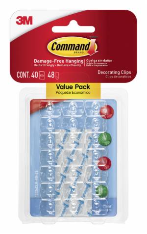 Command Clear Decorating Clips Value Pack 17026CLR-40ES image Command Clear Decorating Clips Value Pack 17026CLR-40ESimage