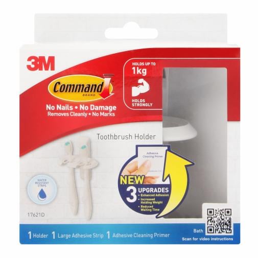 Command™ Bathroom Organization Series - Toothbrush Holder 17621D