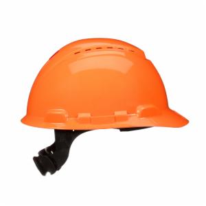 3M™ SecureFit Hard Hat H-706SFV-UV, Orange, Vented, 4-Point Pressure Diffusion Ratchet Suspension, with UVicator, 20 ea/Caseimage