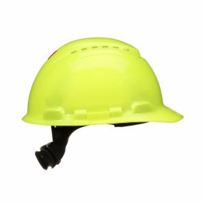 3M™ SecureFit Hard Hat H-709SFV-UV, Hi-Vis Yellow, Vented, 4-Point Pressure Diffusion Ratchet Suspension, with Uvicator, 20 ea/CSimage