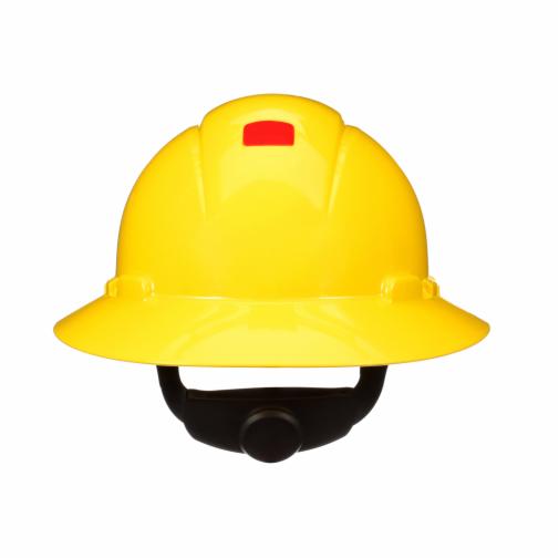 3M™ SecureFit™ Full Brim Hard Hat H-802SFR-UV Yellow with UVicator - Backside