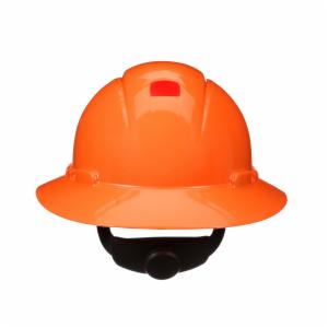 3M™ SecureFit Full Brim Hard Hat H-806SFR-UV, Orange 4-Point pressure Diffusion Ratchet Suspension, with Uvicator, 20 ea/Caseimage