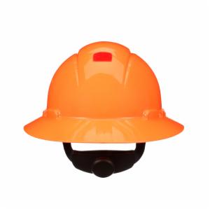 3M™ SecureFit Full Brim Hard Hat H-807SFR-UV, H-Vis Orange, 4-Point Pressure Diffusion Ratchet Suspension with UVicator, 20ea/CSimage