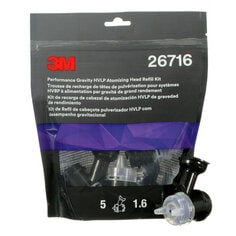 3M™ Performance Gravity HVLP Atomizing Head Refill Kit, 26716, Purple, 1.6mm