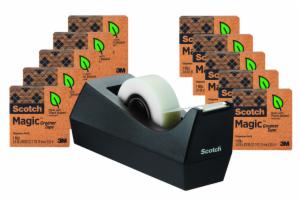 Scotch Magic Greener Tape with Dispenser 812-10P-C38, 3/4 in x 900 in (19 mm x 22,8 m), 10-Pack with Tape Dispenserimage