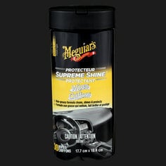 LINGETTES PROTECTRICES MEGUIAR'S® SUPREME SHINE™ G4000C, FINITION BRILLANTE, 18 CM X 20 CM (7 POUCES X 8 POUCES), 30 LINGETTES/PAQUET, 6 PAQUETS/CAISSE