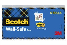 Scotch® Wall-Safe Tape 3/4 in. x 800., 6 Boxes/Pack