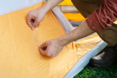 3M™ Clear Repair Tape Tent Application Image