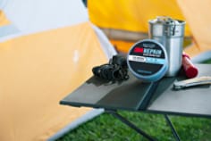 3M™ Clear Repair Tape Tent Application Image