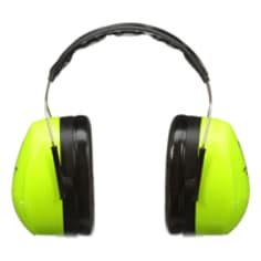 3M™ PELTOR™ Optime™ III High Visibility Headband Format Earmuff 540AHV, Green, Front View