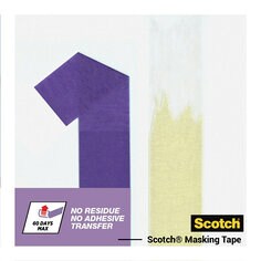 Scotch® Delicate Surface Masking Tape, 24 mm x 55 m, 1 Roll/Pack, PEFC ...