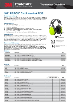 3M™ PELTOR™ CH-3 Headset FLX2 Technisches Datenblatt