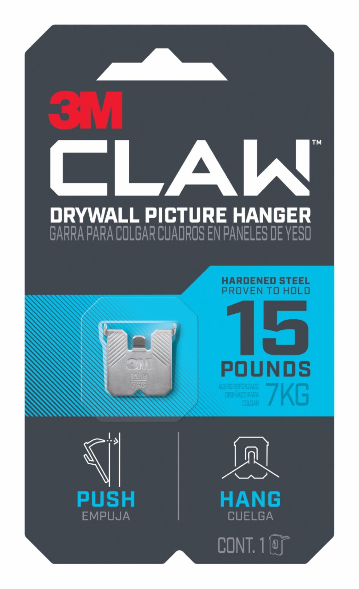 ™ CLAW Drywall Picture Hanger 15lb 3PH15-1EF