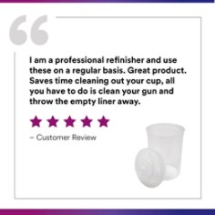3M™ PPS™ Paint Spray Gun Cup Lids and Liners Kit, 16024, Large, 28 Oz, 200-micron - Customer Review