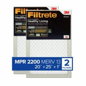 Filtrete Elite Allergen Reduction Filter EA03-2PK-1E, 20 in x 25 in x 1 in (50.8 cm x 63.5 cm x 2.5 cm) image Filtrete Elite Allergen Reduction Filter EA03-2PK-1E, 20 in x 25 in x 1 in (50.8 cm x 63.5 cm x 2.5 cm)image