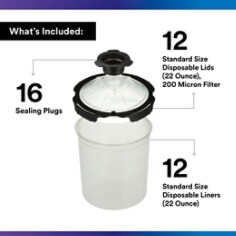 3M PPS 2.0 Paint Spray Gun System Refill Kit, 26173, Stnd, 22 Ounces, 200-Micron Filter - Contents