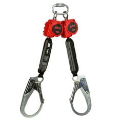 3M™ Protecta™ Twin-Leg Self Retracting Lifeline  Web 3100414  Red  Rebar Hooks  6ft (1.8m)  1 ea