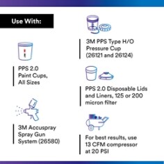3M™ Accuspray Paint Spray Gun Nozzle Refills for PPS 2.0, 26613, 1.3 mm, Green - Use With
