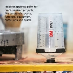 3M PPS 2.0 Spray Gun Cup, Lids and Liners Kit, 26112, Midi, 13.5 Oz, 200-Micron Filter - Features