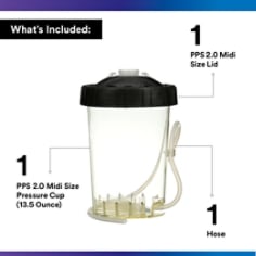 3M PPS 2.0 H/O Pressure Cup with Air Hose, 26121, Midi, 13.5 Oz - Contents