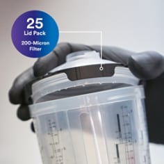 3M PPS 2.0 Spray Gun Cup Disposable Lids, 26200, 200-Micron Filter - Contents