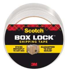 Scotch® Box Lock Shipping Packaging Tape 1.88 in x 54.6 yd