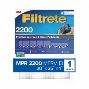 Filtrete Premium Allergen & Home Pollutants Air Filter 2200 MPR EA03-4, 20 in x 25 in x 1 in (50.8 cm x 63.5 cm x 2.5 cm) image Filtrete Premium Allergen & Home Pollutants Air Filter 2200 MPR EA03-4, 20 in x 25 in x 1 in (50.8 cm x 63.5 cm x 2.5 cm)image