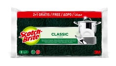 Scotch-Brite® Classic Flat Laminate Scrub Sponge, 2+1 pieces in pack