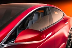 3M™Automotive Window Film on a Tesla Model S, Close-Up Detail