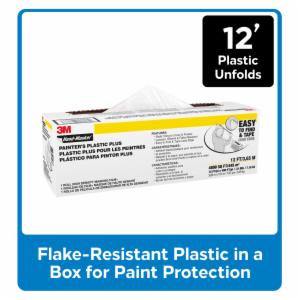 3M™ Hand-Masker PAINTER’S PLASTIC PLUS MFB-12, 12 ft x 400 ft x .31 mil (3,65 m x 121 m x .00787 mm)image