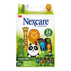 3M Nexcare pansements enfants Happy Kids Animals 20 pce à petit prix