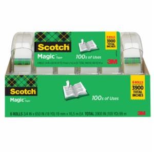Scotch Magic Tape 6122MP, 3/4 in x 650 in 6 Pack image Scotch Magic Tape 6122MP, 3/4 in x 650 in 6 Packimage