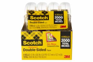 Scotch Double Sided Tape, 4137, 1/2 in x 400 inimage