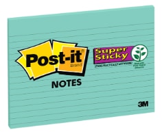 Post-it(R) Super Sticky Notes 6845-SSPL1SR, 8 in x 6 in (203 mm x 152 mm)